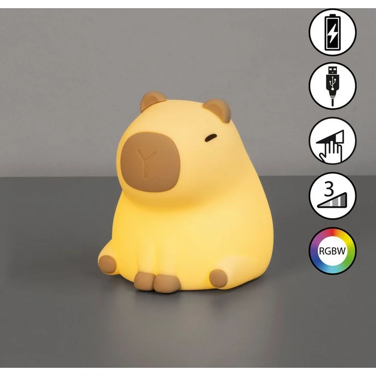 easy! BY FHL LED Tischleuchte Piggy - Children Nachtleuchte, Dimmfunktion, Farbwechsel, Timerfunktion, USB-Ladefunktion, LED fest integriert, Warmweiß, lange Leuchtdauer – Bild 5