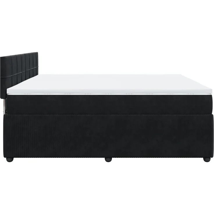 vidaXL Boxspringbett mit Matratze Schwarz 180x200 cm Samt 3287808 – Bild 9