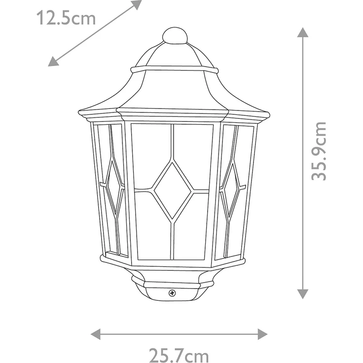 Außenleuchte, Wandlampe, Laterne, ALU-Druckguss, Schwarz – Bild 8