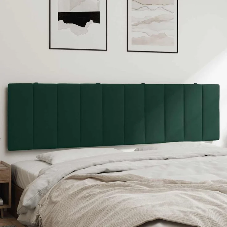 vidaXL Kopfteil-Kissen "Hanko" Dunkelgrün 180 cm Samt Grün – Bild 4