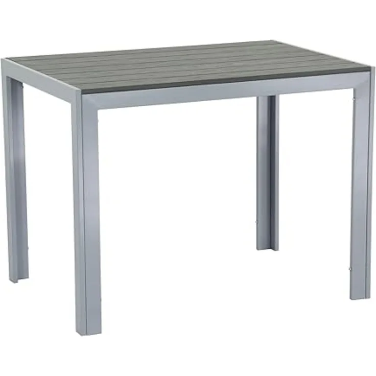FIRE SOUL Nonwood Alu-Gartentisch Gartenmöbel 120x70 cm anthrazit/grau