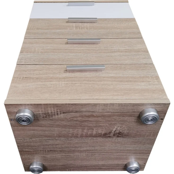 HTI-Line Nachtkommode Nachtschrank Nina mit 4 Schubladen (Stück, 1 St, 1 Nachtschrank ohne Dekoration), Nachttisch Nachtkommode Nachtkonsole – Bild 5