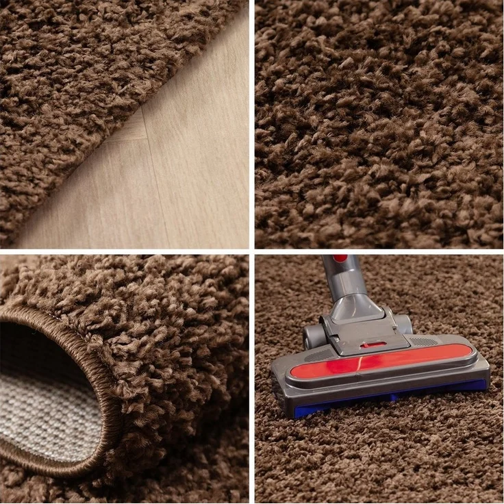SIMPEX24 Teppich Unicolor - Einfarbig, Läufer, Höhe: 30 mm, Einfarbig Shaggy Teppich Wohnzimmer Langflor Versch. Farben und Größen – Bild 2