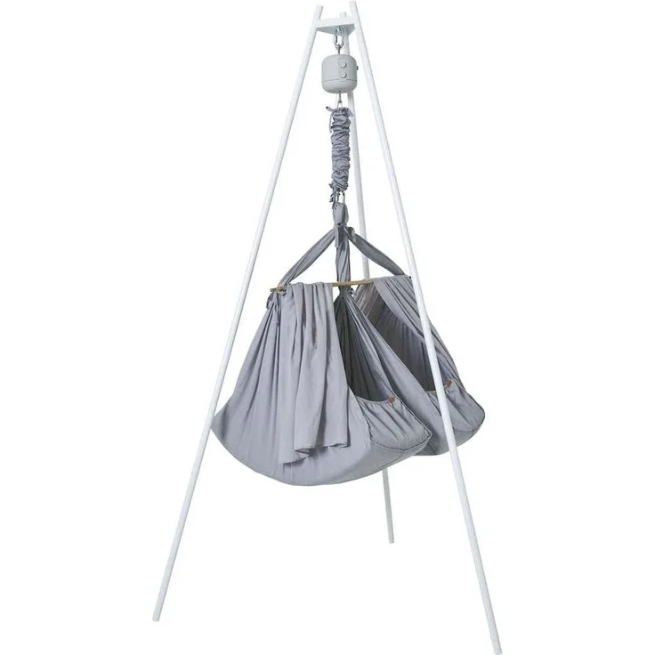 Membantu Premium Set Twin inkl. Ständer und Federwiegenmotor LeeLoo02 Grey – Bild 2
