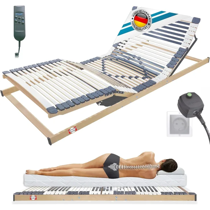 extra stabiler 44 Leisten Motorrahmen mit Netzfreischaltung und Notabsenkung, 100x200 cm