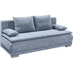 Bega Schlafsofa LUIGI Dauerschläfer Stoff denim blau Federkern inkl. Topper