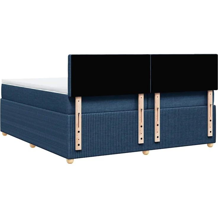 vidaXL Boxspringbett mit Matratze Blau 200x200 cm Stoff 3287583 – Bild 6
