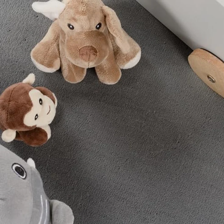 Paco Home Teppich Kinderzimmer Kinderteppich Baby Spielteppich Krabbeldecke Krabbelmatte Weich rutschfest Jungen Mädchen Deko, Grösse:200 cm Rund, Farbe:Anthrazit – Bild 4