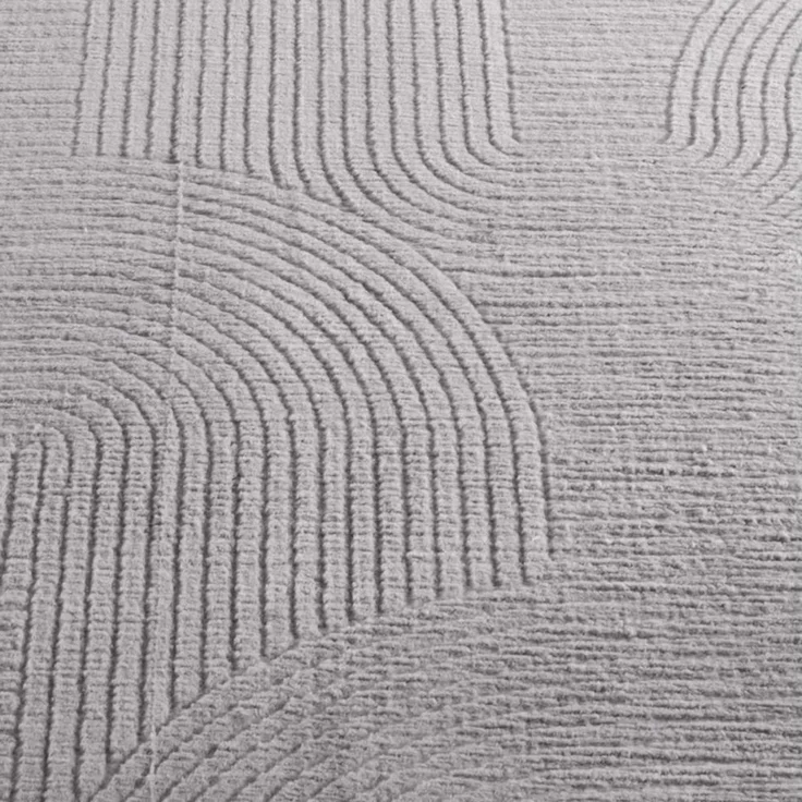 TaraCarpet Teppich TaraCarpet Homestyle 390 Wellen, rechteckig, Höhe: 10 mm, Felloptik hoch-tief weich waschbar Welle grau 50x80 – Bild 3