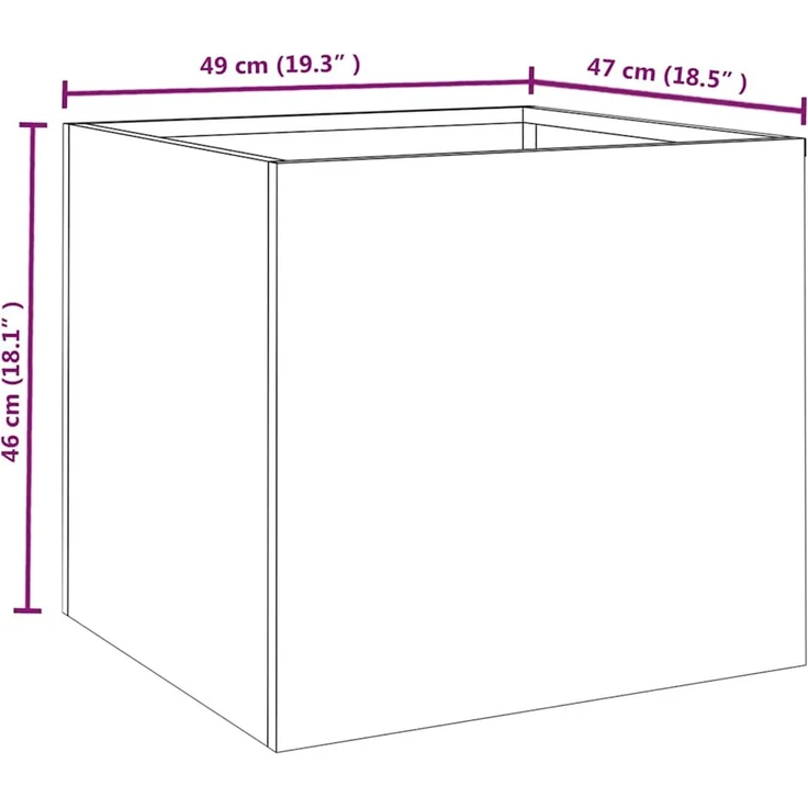 vidaXL Pflanzkübel 49x47x46 cm Cortenstahl 821551 – Bild 10