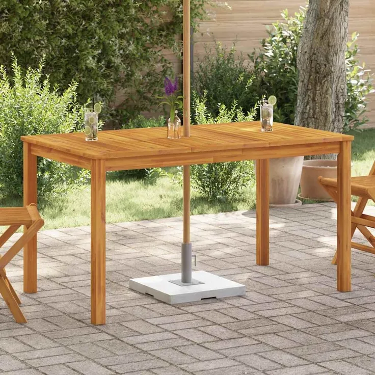 vidaXL Gartentisch 140x80x74 cm Massivholz Akazie 42618