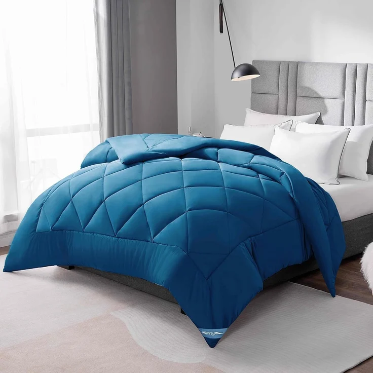 WAVVE Bettdecke 240x260 cm Ganzjahresdecke 4 Jahreszeiten, Steppdecke 300gsm Mikrofaser 260x240, Super Weiche Zudecke Schlafdecke Atmungsaktive 240x260 cm Türkis – Bild 1