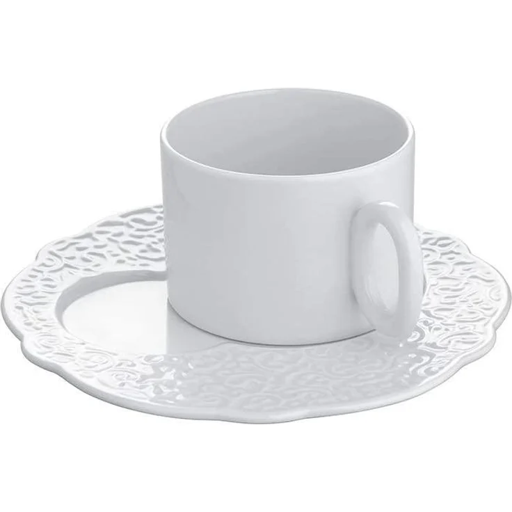 Alessi Dressed Tee Obertasse 4 Stück Porzellan weiß – Bild 3