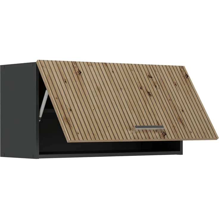 Hängeschrank R-Line Artisan-Eiche/Anthrazit 80 cm Flach Vicco – Bild 3