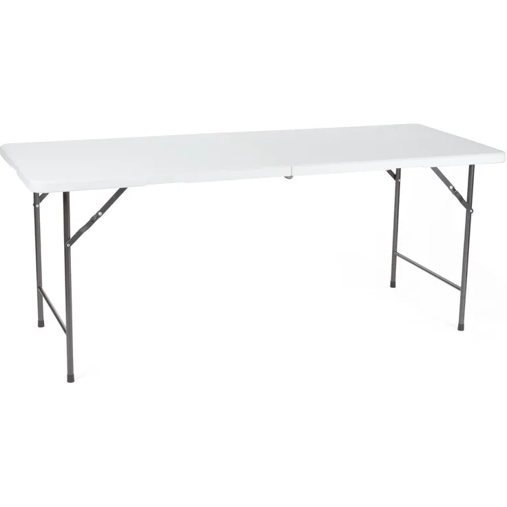 Robuster und stabiler Gartentisch aus Kunststoff mit Stahlgestell