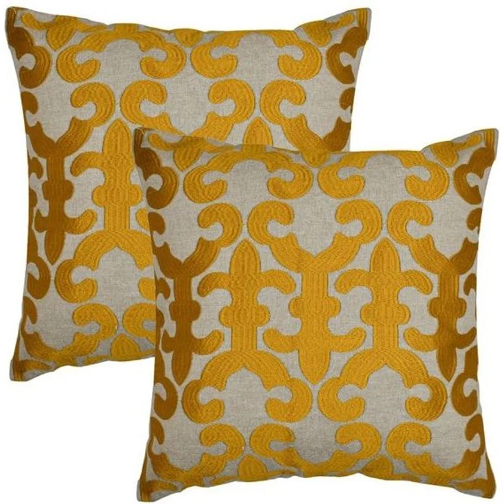 Marrakesch Orient & Mediterran Interior Zierkissen 2er Set Kissenbezug Handgefertigt Kayon Gold 40x40 cm, Boho Deko, (2 St) – Bild 4