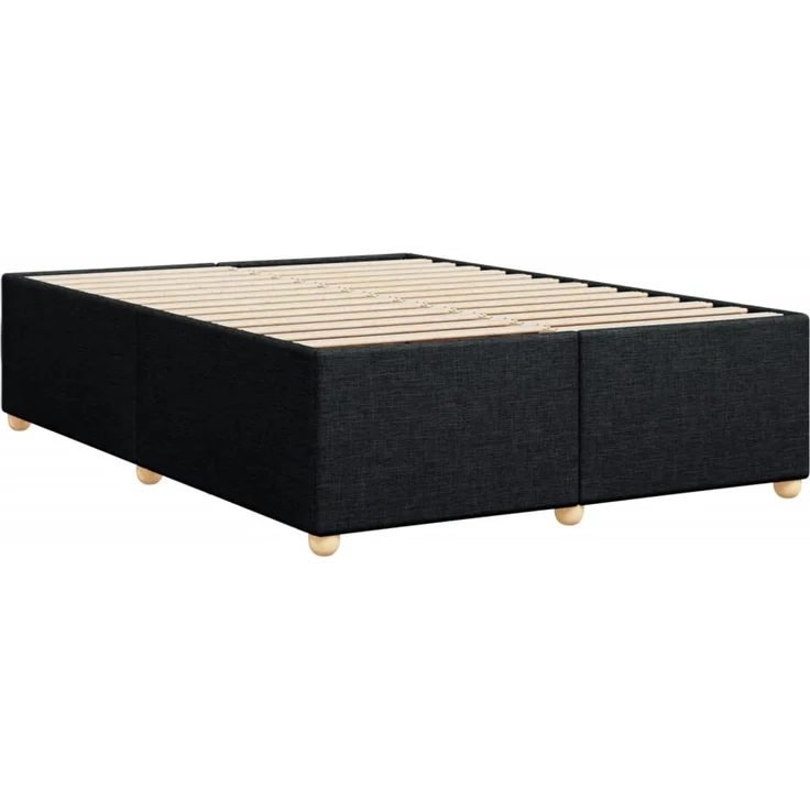 vidaXL Bettgestell ohne Matratze Schwarz 160x200 cm Stoff 3284745 – Bild 6