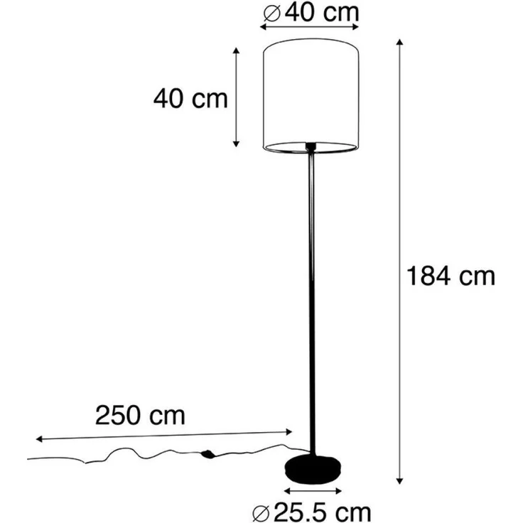 Qazqa Stehlampe Simplo, ohne Leuchtmittel, E27, Grün, Modern, Textil, 1-flammig – Bild 3