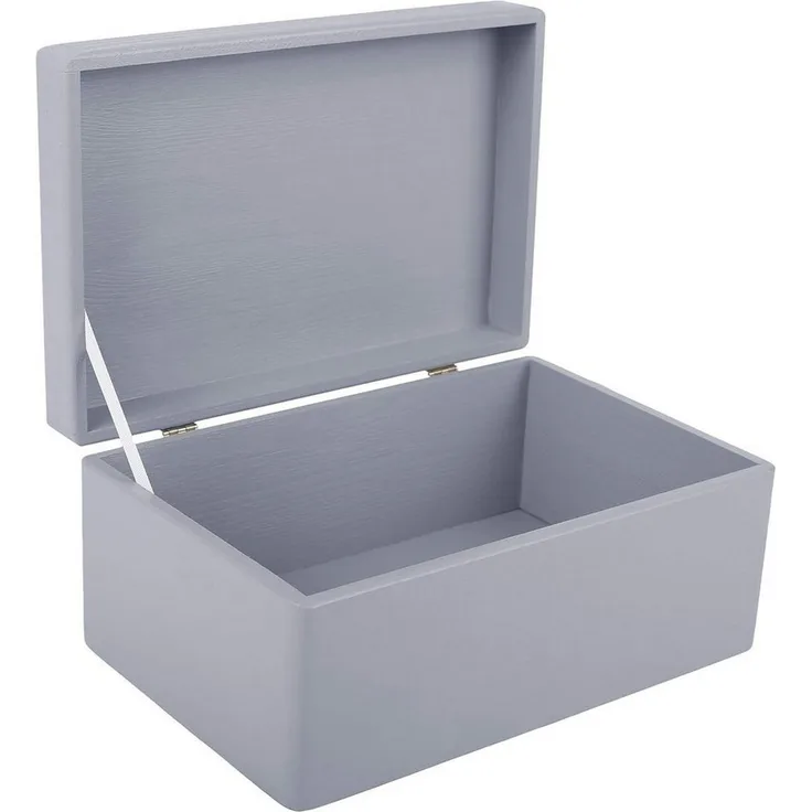 Creative Deco Holzkiste mit Deckel Groß Erinnerungsbox Baby Holzbox 30 x 20 x 14 cm, mit Scharnieren