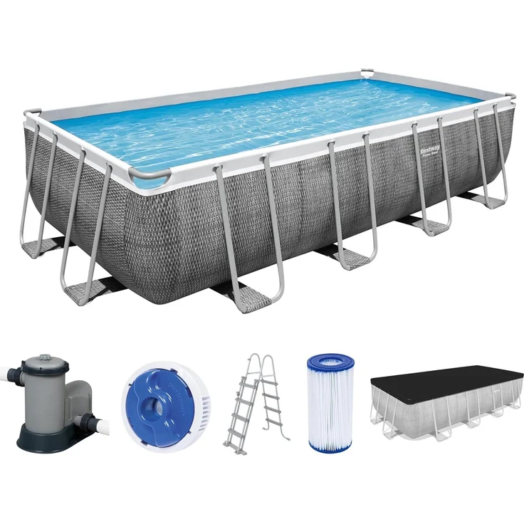 Power Steel™ Frame Pool, Grau, 549 x 274 x 122 cm – Bild 1