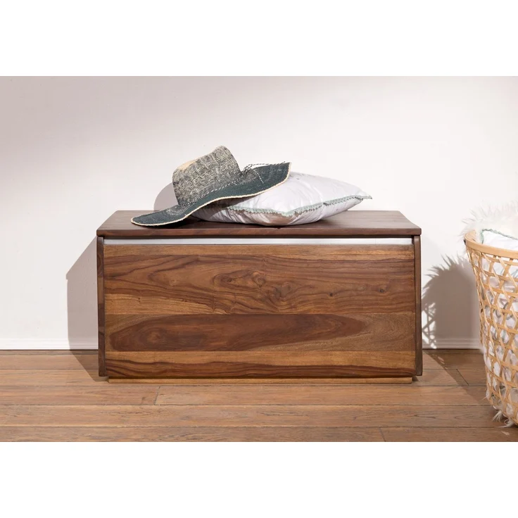 Truhe Sheesham 80 x 40 x 40 noble unique lackiert SYDNEY #138 – Bild 3