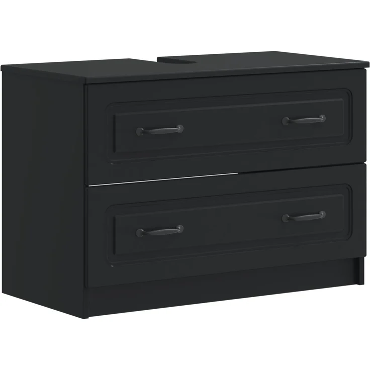 vidaXL 3-teiliges Badezimmer-Schranksystem UTRECHT Schwarz 3417811 – Bild 5
