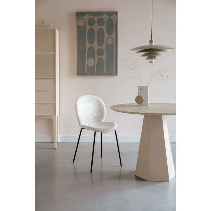 Zuiver Esstisch Pilar Rund aus Eschenfurnier in Beige, Ø100 cm, 100x100x76 cm – Bild 7