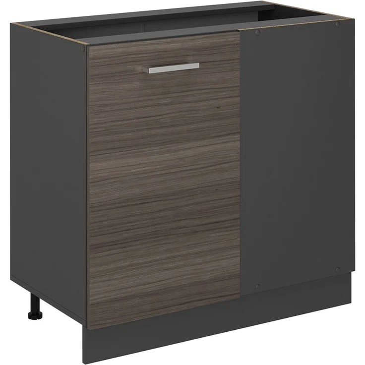 Eckunterschrank R-Line Edelgrau 86 cm ohne Arbeitsplatte Vicco – Bild 1