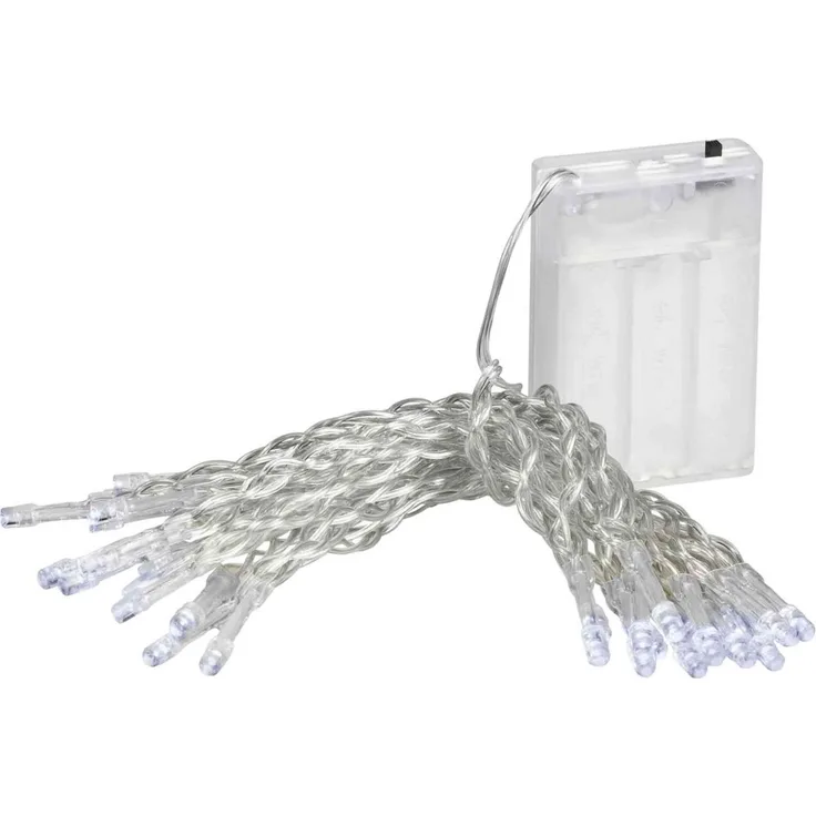 2x 20er LED Lichterkette Set Batteriekette Weihnachten Beleuchtung Deko weiß