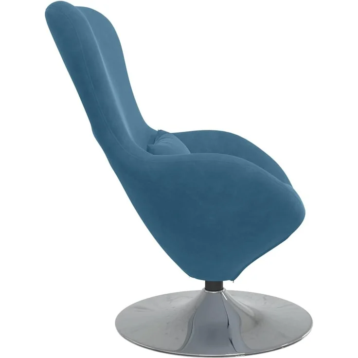 vidaXL Eiersessel Blau Samt 42002723 – Bild 4