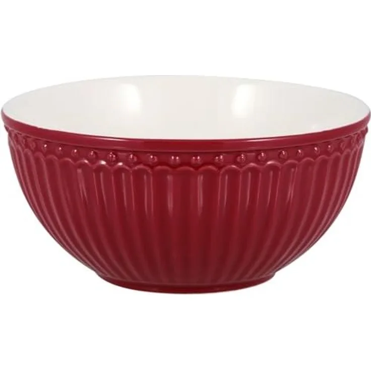 Greengate Müslischale Alice Müslischale claret red 14 cm, Steinzeug, (Schüsseln & Schalen)