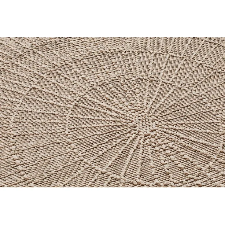 In- und Outdoor Teppich Nyland - Kreise, Farbe: Creme, Größe: 80x150 cm
