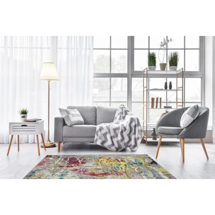 XXXL Flachwebeteppich Platana, Mehrfarbig, rechteckig 160x235 cm, Oeko-Tex®, wasserabweisend, schmutzabweisend, UV-beständig, für Fußbodenheizung geeignet – Bild 7