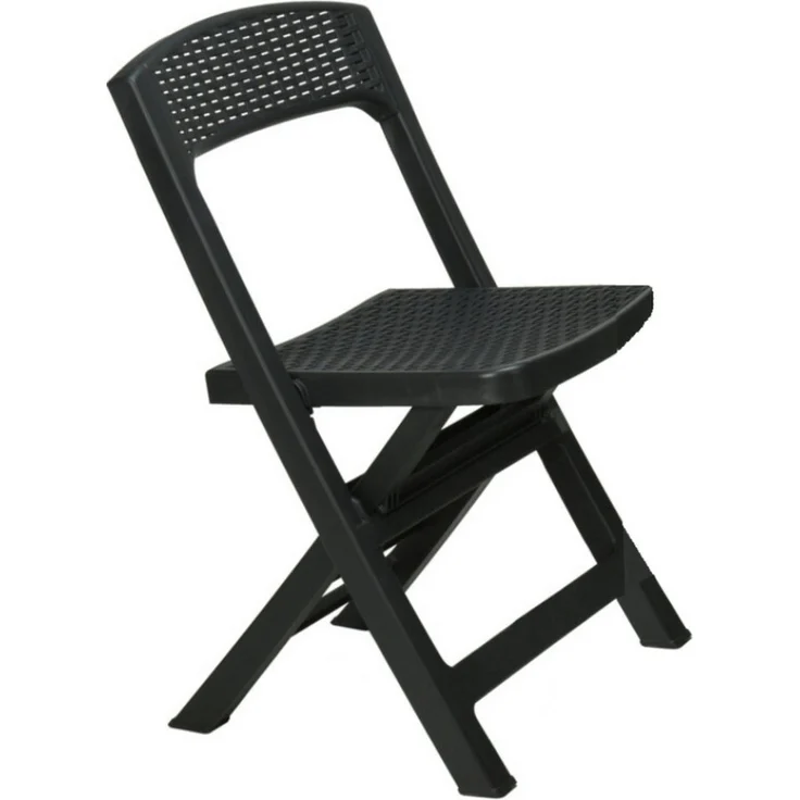 Progarden Garten-Essgruppe Gartenmöbel Sitzgruppe Balkonmöbel Terrasse, (Set, 5-tlg, Tisch + 4 Klappstühle), Möbelset, 4 Stühle, 1 Tisch, Kunststoff, Rattan-Optik – Bild 3
