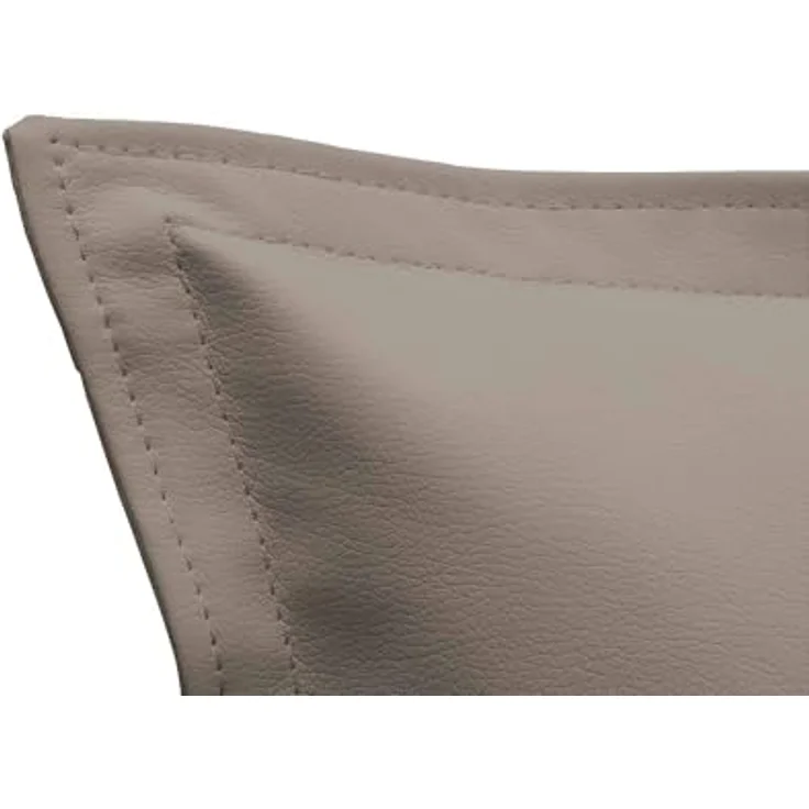 Talamo Italia - Einzelbett Emilia, Bettkasten mit Kunstlederbezug, 100 % Made in Italy, Öffnung vorne, inklusive Matratze 90 x 200 cm, Taupe – Bild 8