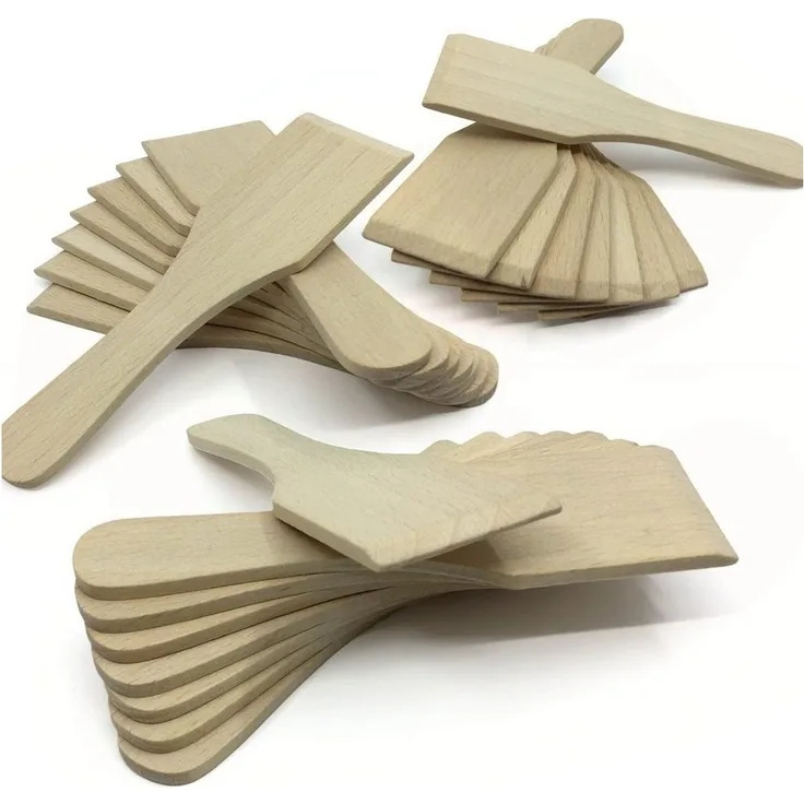 Gravidus Grillspachtel Racletteschieber Raclettespachtel Holzschaber Set Buchenholz 13 cm