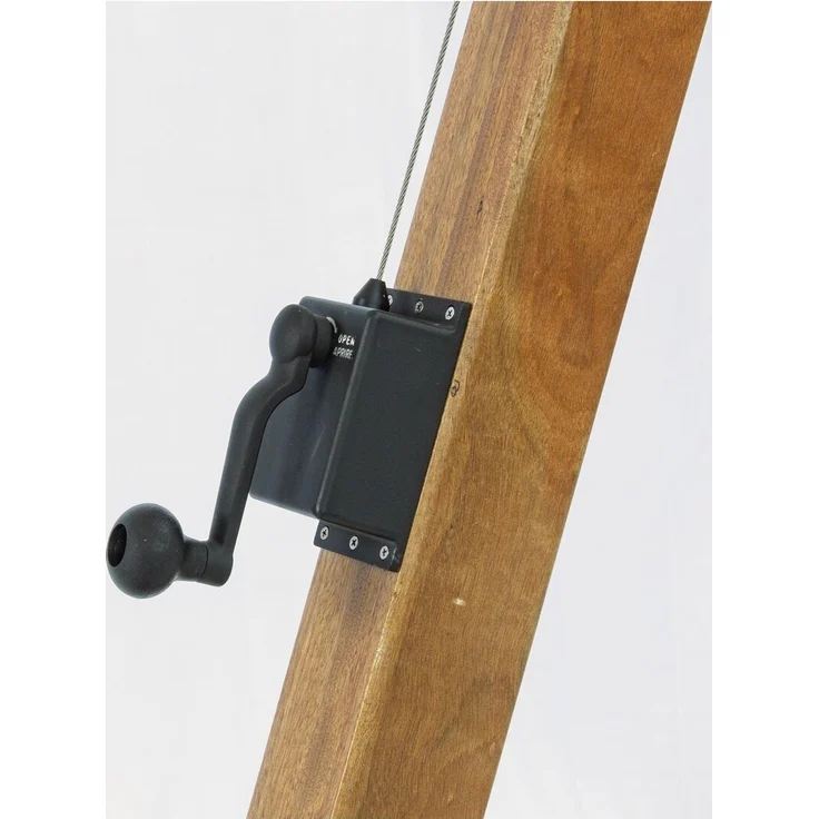 Ampelschirm Capua - Teakholz Natur, Polyester-Stoff Ecru, 3x3 m – Bild 8