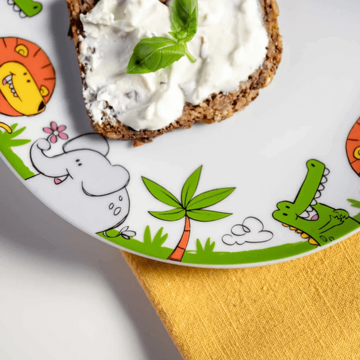 Leonardo BAMBINI Kindergeschirr Set Krokodil / Elefant / Löwe 3-teilig – Bild 3