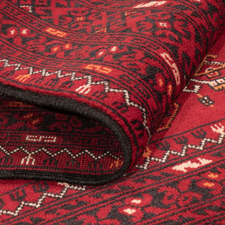 Afghan Teppich - Buchara - 147x104 cm - rot – Bild 4