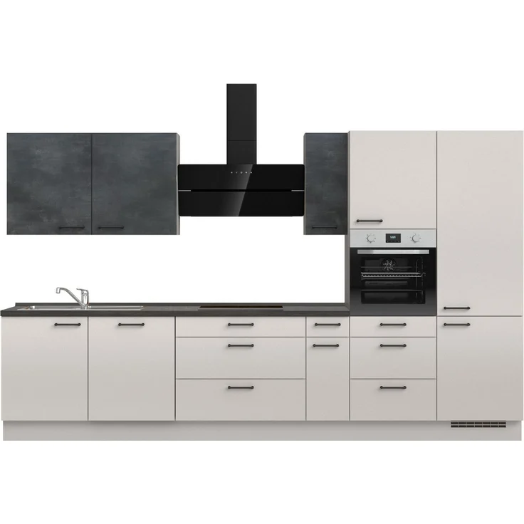 nobilia® Küchenzeile "MIAMI", NEU: individuell anpassbar mit gratis Profi-Beratung, vormontiert, Breite 360 cm, Ausrichtung wählbar, wahlw. mit E-Geräten – Bild 1