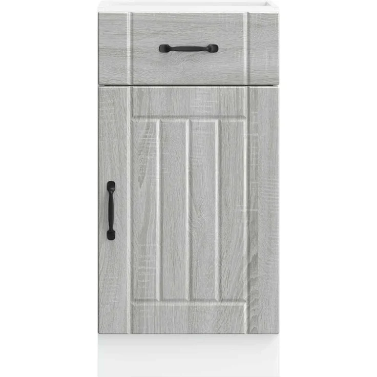 vidaXL Küchen-Unterschrank Lucca Grau Sonoma Holzwerkstoff 853713 – Bild 4
