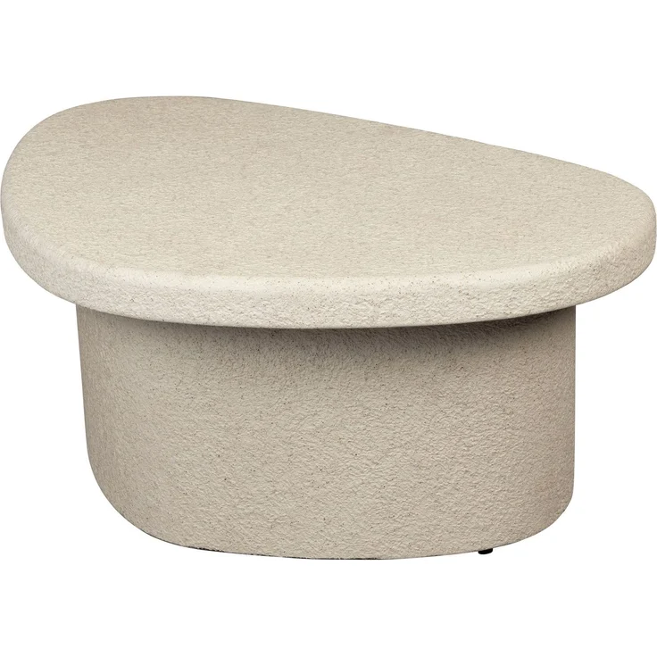 DutchBone Couchtisch Veda aus recyceltem Marmor, organisch, Beige 74x49x28 cm – Dutchbone – Bild 2