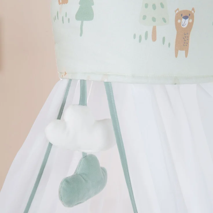 roba Kinderbettgarnitur 'Woodland Buddies' 4-teilig - Himmel, Nestchen & Bettwäsche - Pastellgrün – Bild 7