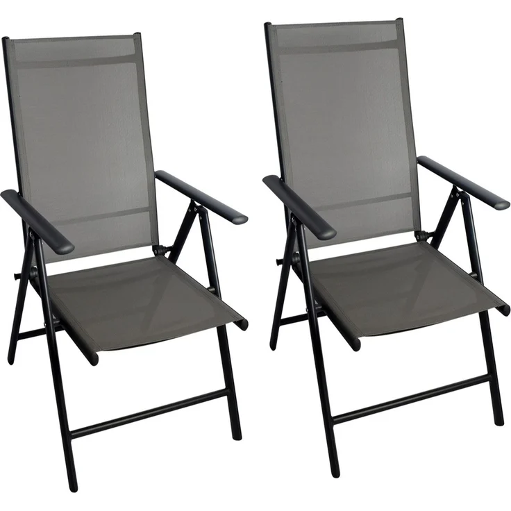 Klappstuhl Aluminium 2er Set Garten- & Campingstuhl – Bild 2