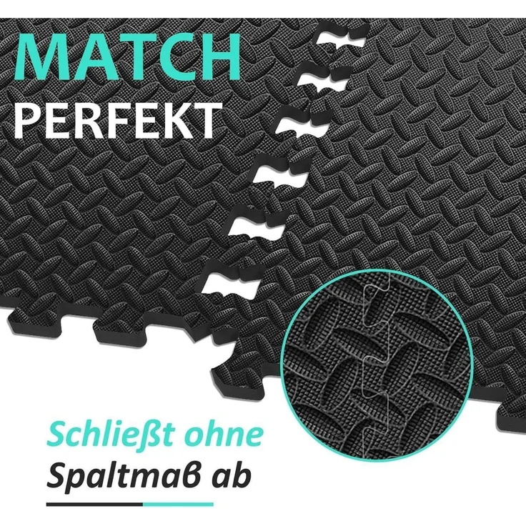 Bodenschutzmatte Fitness Set 12/24/48 Puzzlematte EVA Sportmatte Gymnastikmatte – Bild 3