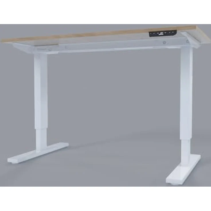 Bisley Home Tisch, Metall, Gestell 333 weiß Platte 018 Kendal Eiche, Medium – Bild 3