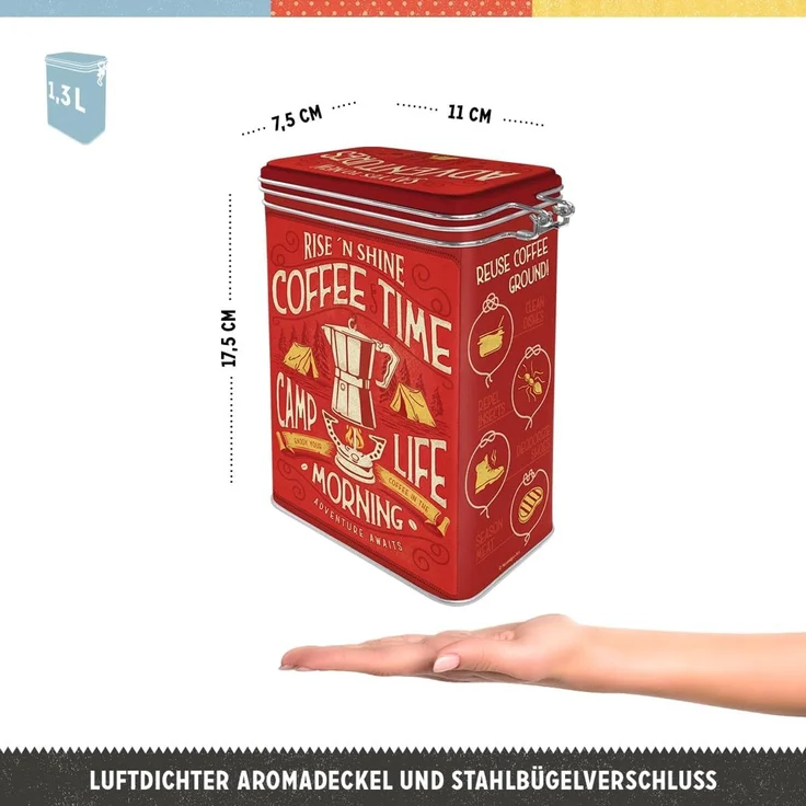 Nostalgic-Art Kaffeedose Aromadose - Outdoor & Activities - Camp Coffee Time – Bild 2