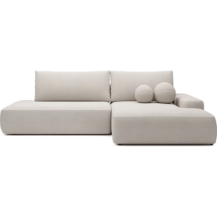 Vente-unique - DAVISO - Schlafsofa - Plastik - Kunststoff (PVC) - Beige - 276 x 164 x 87 cm – Bild 3