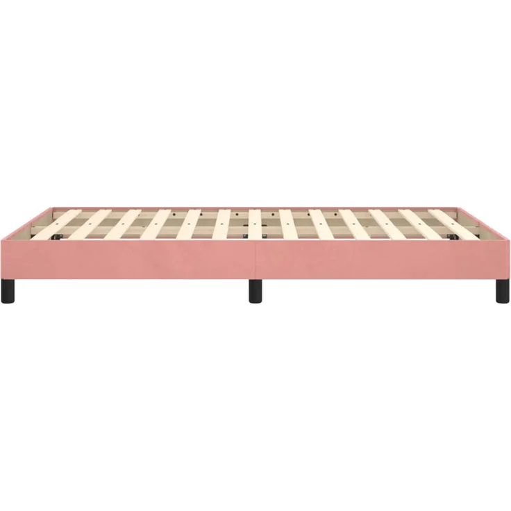 vidaXL Bettgestell ohne Matratze Rosa 120x190 cm Samt 3269630 – Bild 6