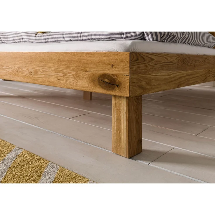 Bett Wildeiche 200 x 200 x 70 natur geölt TomMe #107 – Bild 5